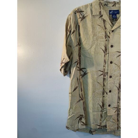 CARIBBEAN JOE Men’s 100% Silk Short Sleeve Button Down Shirt / Size: XL - Picture 6 of 7